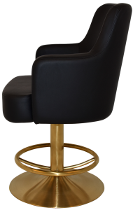 TRUMP GAMING STOOL DISC BRASS + VINYL BLACK