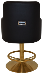 TRUMP GAMING STOOL DISC BRASS + VINYL BLACK