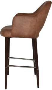 ALBURY SIDE STOOL 750MM - ARMS METAL DARK WALNUT