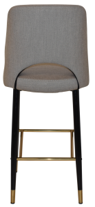 ALBURY SIDE STOOL 750MM - No Arms Metal Blk Brass