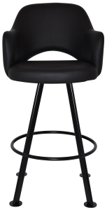 ALBURY CLUB SIDE STOOL 780MM -  Arms Metal Base