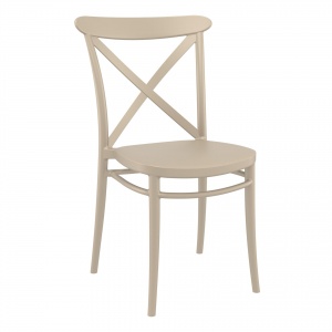 cafe-polypropylene-cross-chair-taupe-front-side