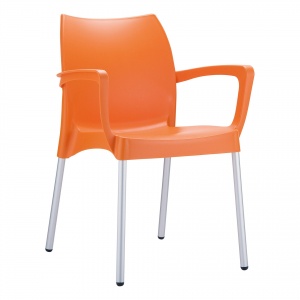 commercial-polypropylene-dolce-chair-orange-front-side