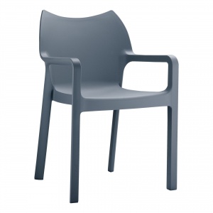 outdoor-plastic-seating-diva-chair-dark-grey-front-side