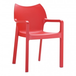 outdoor-plastic-seating-diva-chair-red-front-side